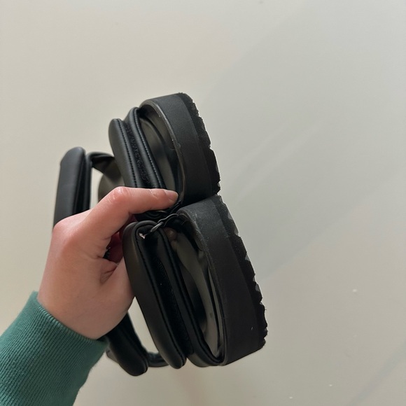 NEW? Birkenstock Papillio Theda Wedge Sandals Black 39 8-8.5 Chunky - Picture 8 of 8